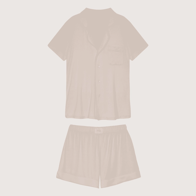 SET PIJAMA CORTO MUJER 100% BAMBU ULTRASUAVE - 5