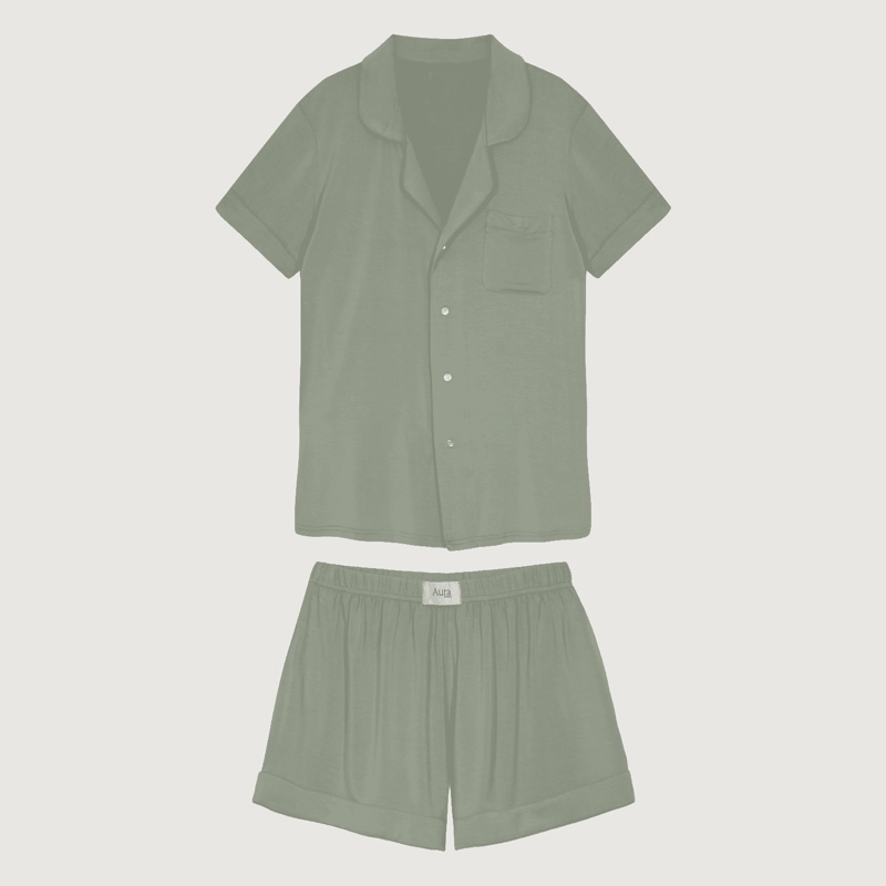 SET PIJAMA CORTO MUJER 100% BAMBU ULTRASUAVE - 6