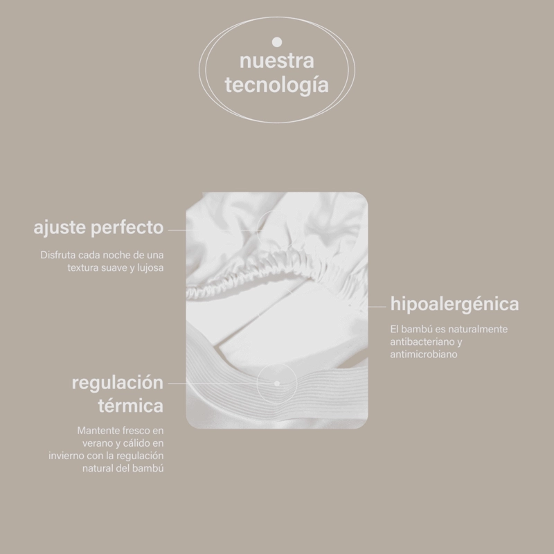 SABANA BAJERA PREMIUM 100% BAMBU ORGANICO 300 HILOS SUPER KING - 2