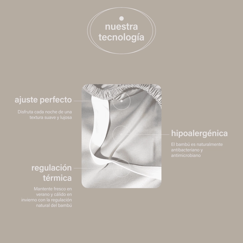 SABANA BAJERA PREMIUM 100% BAMBU ORGANICO 300 HILOS SUPER KING - 2