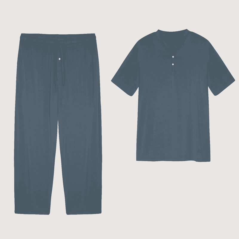 SET PIJAMA LARGO HOMBRE 100% BAMBU ULTRASUAVE - 5