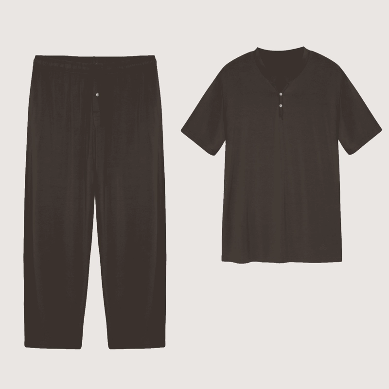 SET PIJAMA LARGO HOMBRE 100% BAMBU ULTRASUAVE - 5