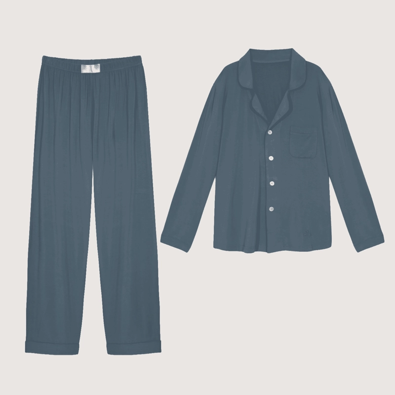 SET PIJAMA LARGO MUJER 100% BAMBU ULTRASUAVE - 5