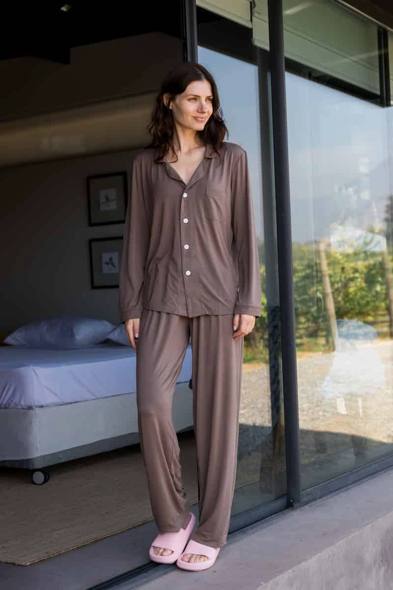 SET PIJAMA LARGO MUJER 100% BAMBU ULTRASUAVE - 6