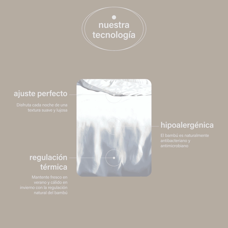 SET FUNDA DE PLUMON PREMIUM 100% BAMBU ORGANICO 300 HILOS 1,5 PLAZAS - 5