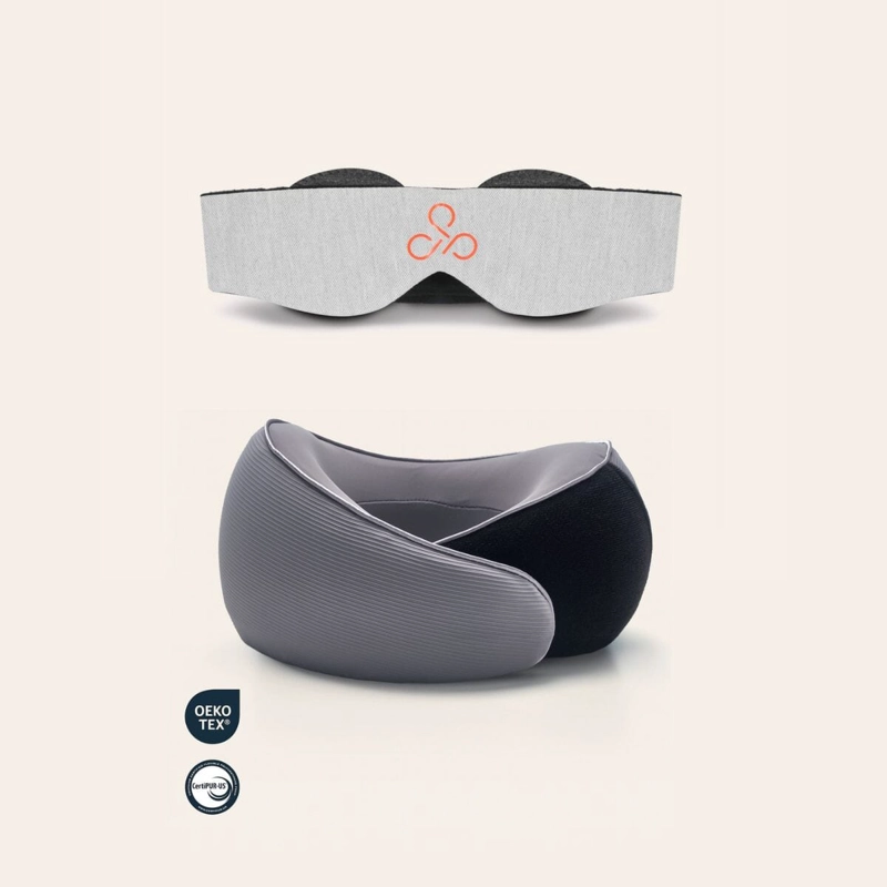 PACK VIAJERO PLUS | ANTIFAZ GRIS + ALMOHADA VIAJE GRIS | HYPNOS - 1