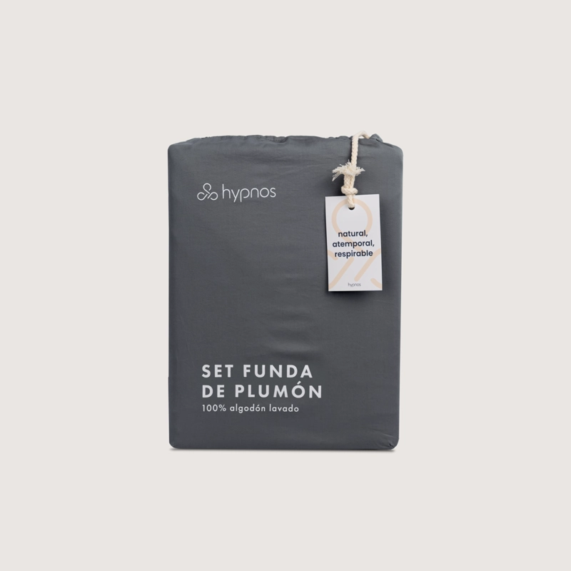 SET FUNDA DE PLUMON 2 PLAZAS ALGODON LAVADO 300 HILOS PREMIUM - 5