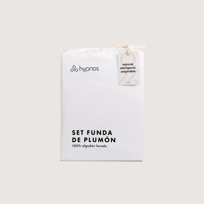 SET FUNDA DE PLUMON 2 PLAZAS ALGODON LAVADO 300 HILOS PREMIUM - 5