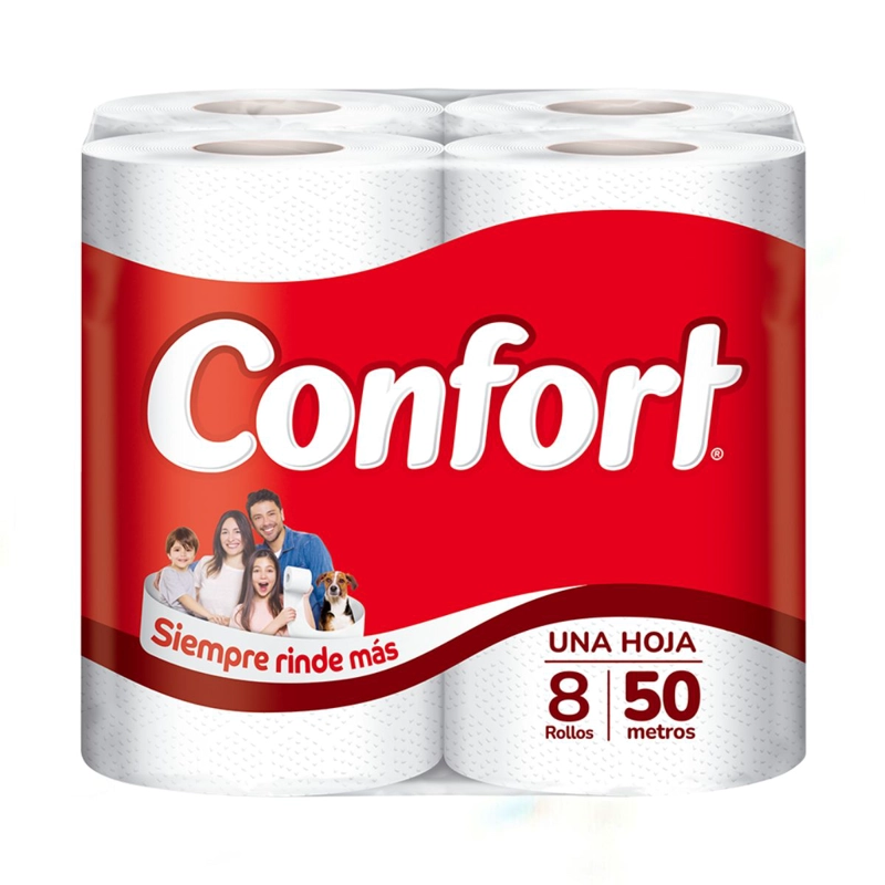PAPEL HIGIE NICO CONFORT 8 UN 50 MT - 2