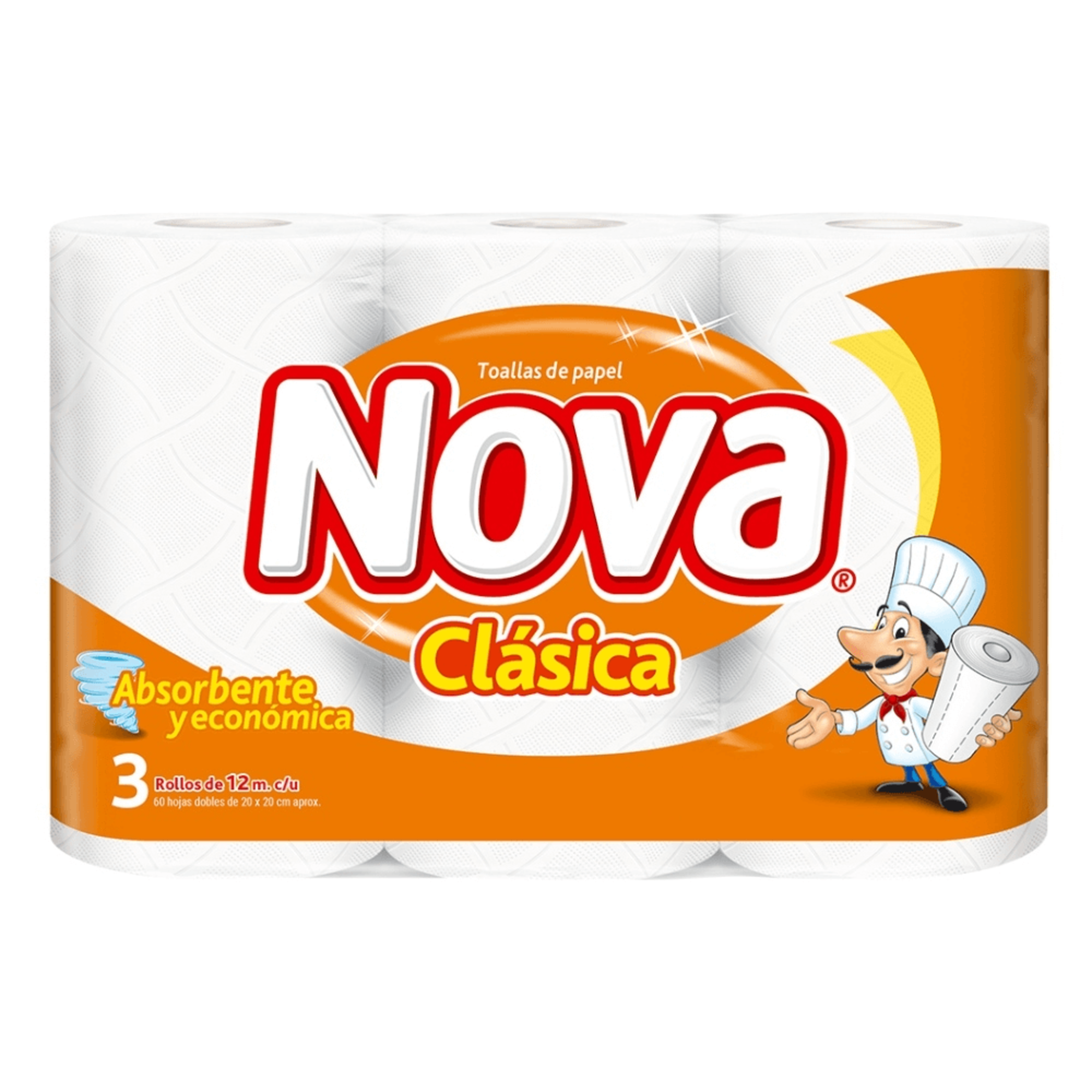 TOALLA DE PAPEL NOVA CLÁSICA 3 UN 12 MT - 2