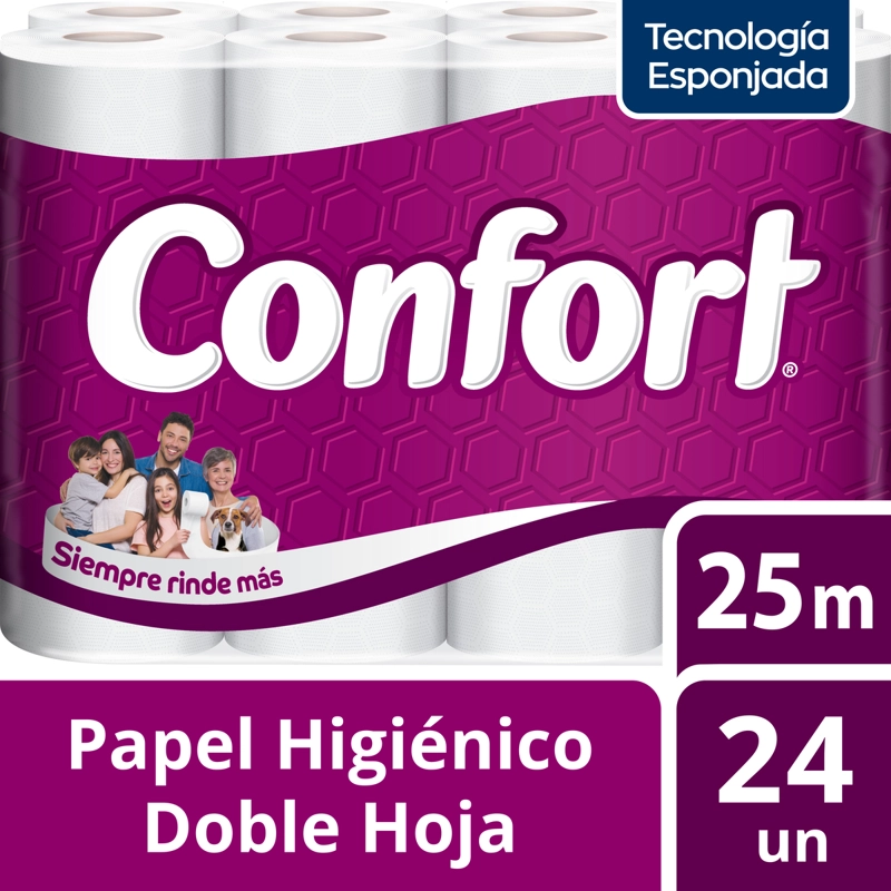 PAPEL HIGIE NICO CONFORT 24UN 25M - 1