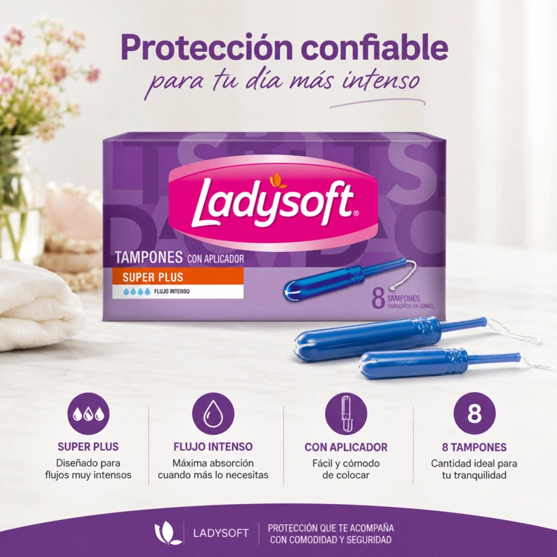 TAMPONES LADYSOFT ABSORCION SUPER PLUS 8UN - 3