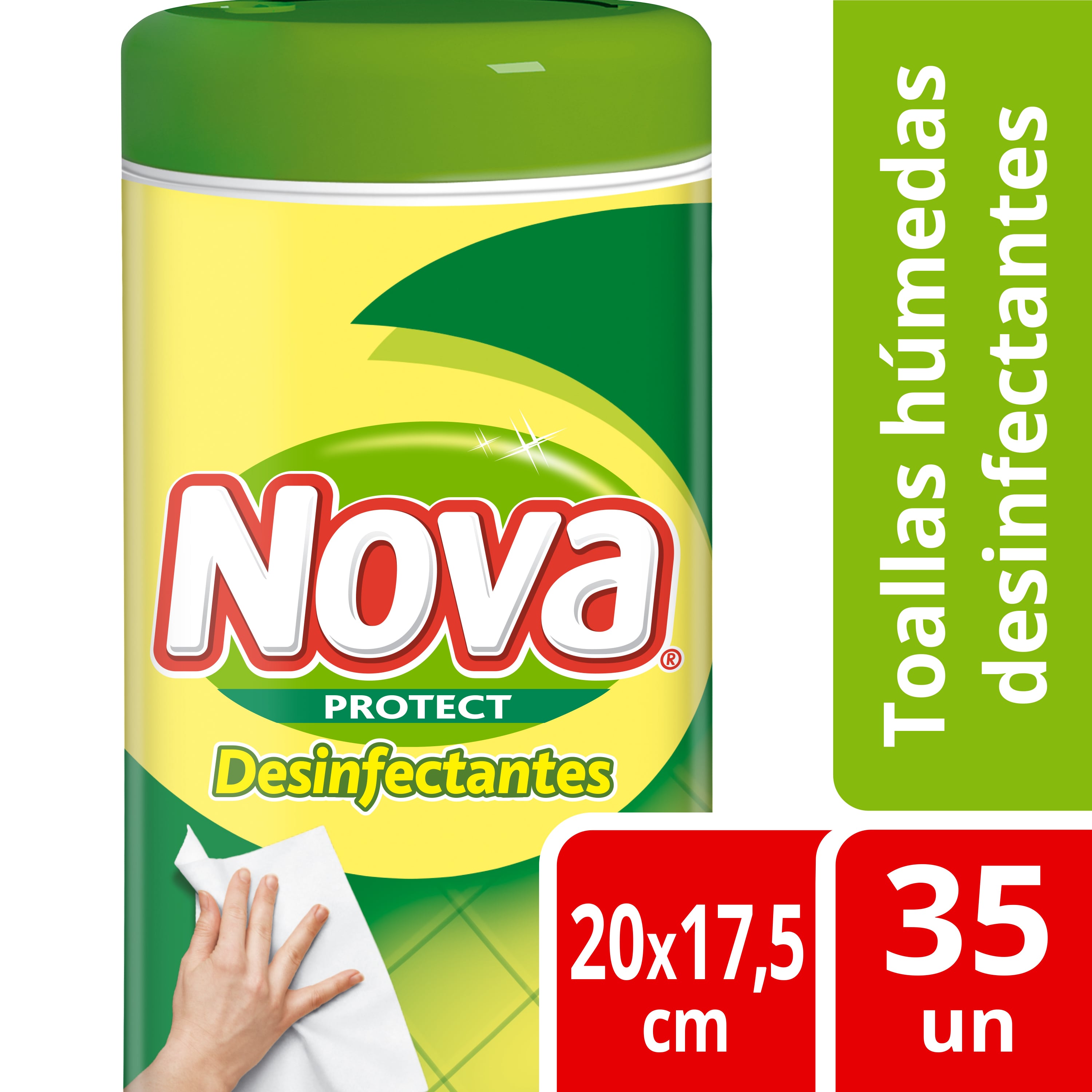 TOALLAS HÚMEDAS DESINFECTANTE NOVA PROTECT 35 UN - 1