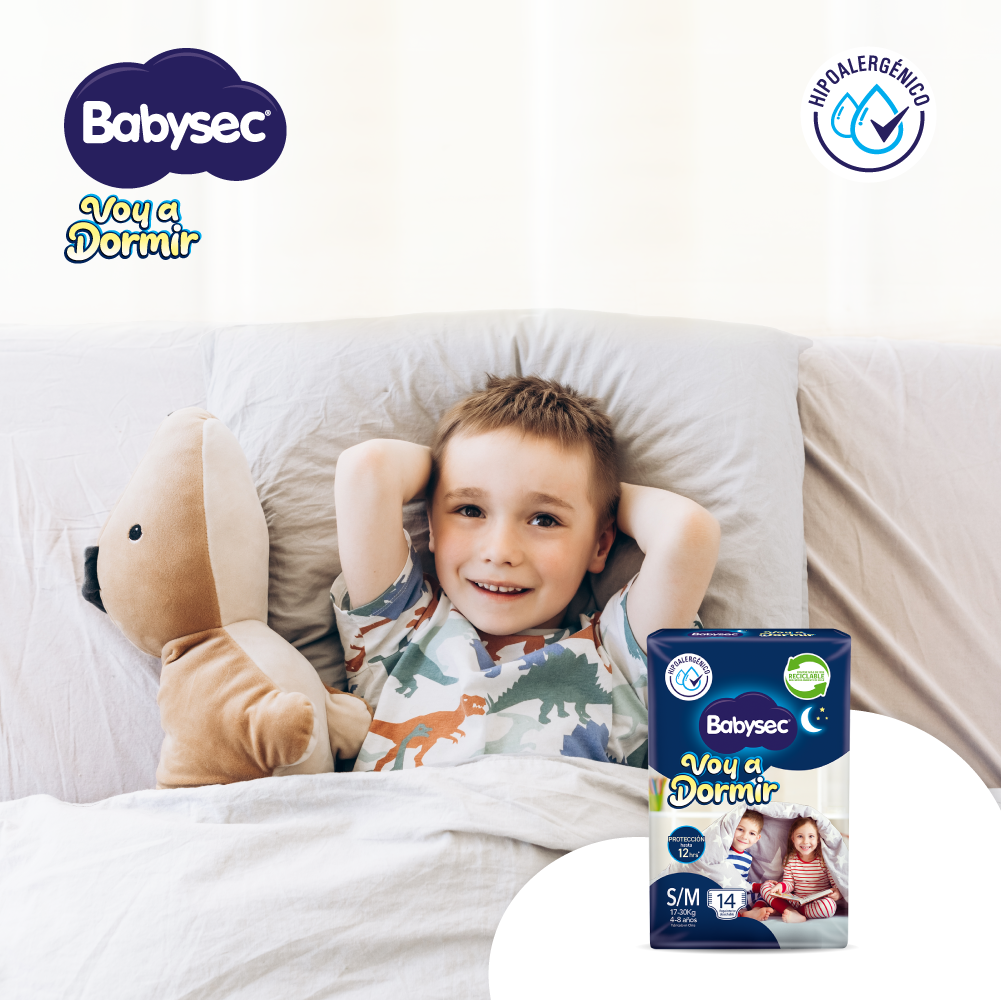 PAÑALES BABYSEC VOY A DORMIR BEBÉ 14 UND S/M - 3