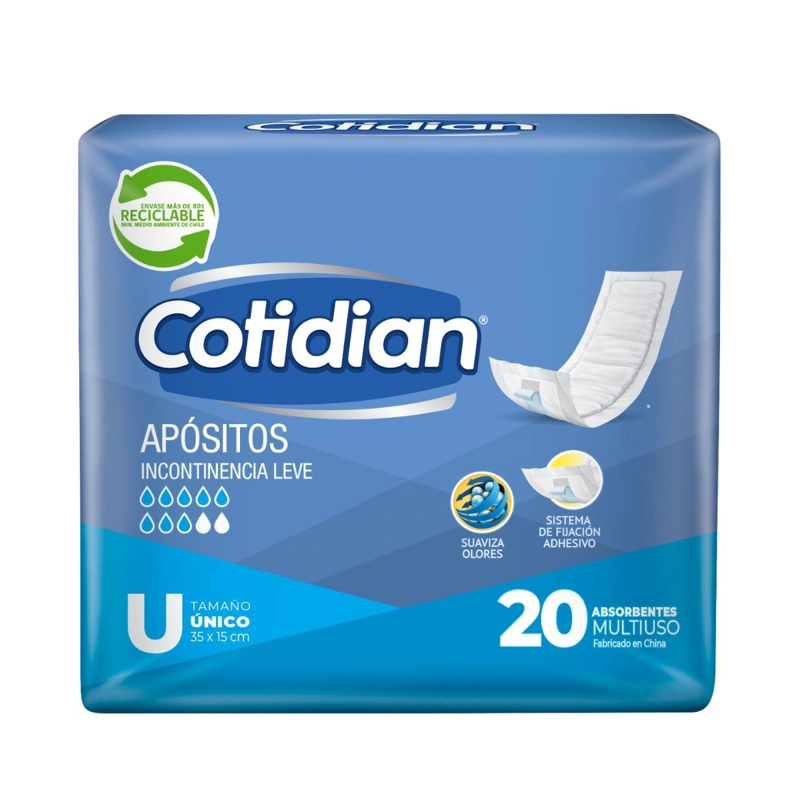 APOSITO COTIDIAN NORMAL INCONTINENCIA LEVE 20 UN - 2
