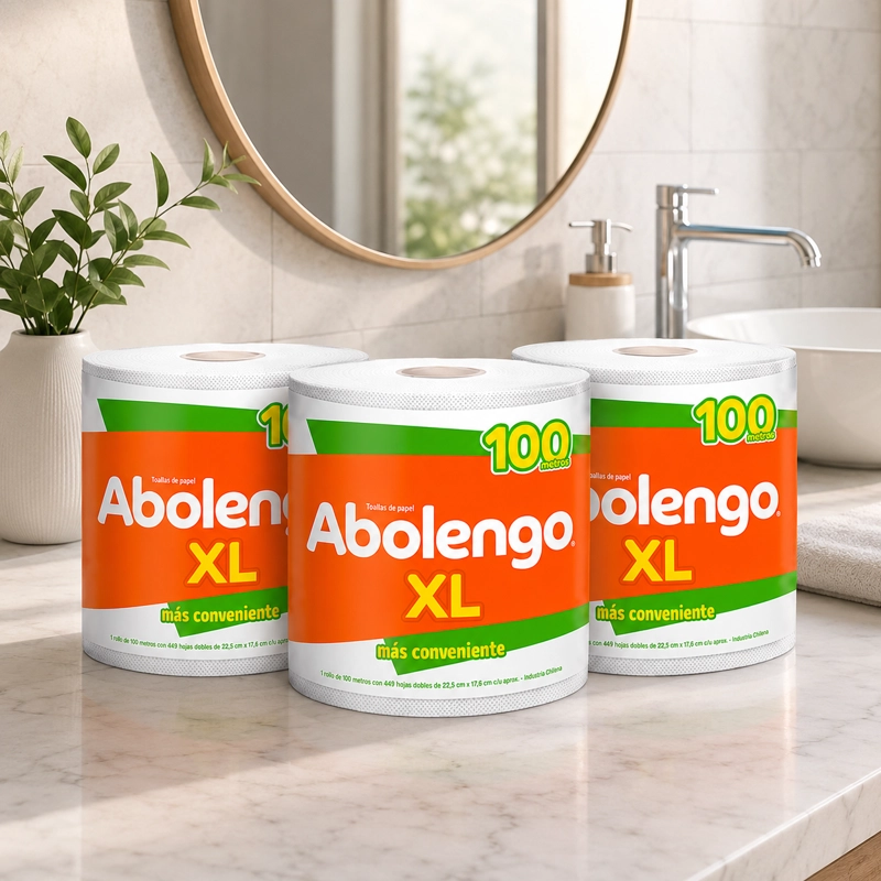 3 PAQUETES TOALLA DE PAPEL ABOLENGO XL 1 UN 100 MT - 4