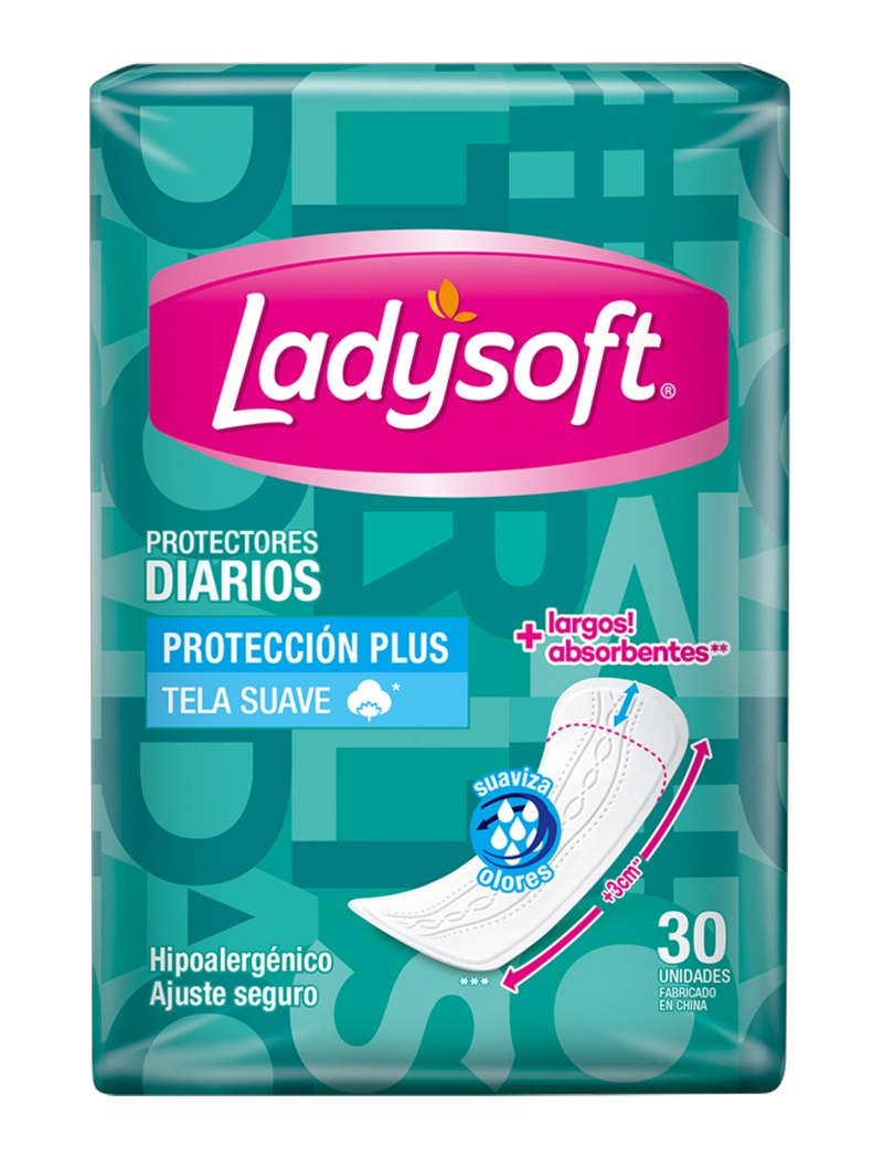 PROTECTOR DIARIO LADYSOFT LARGOS TELA SUAVE 30 UN - 2