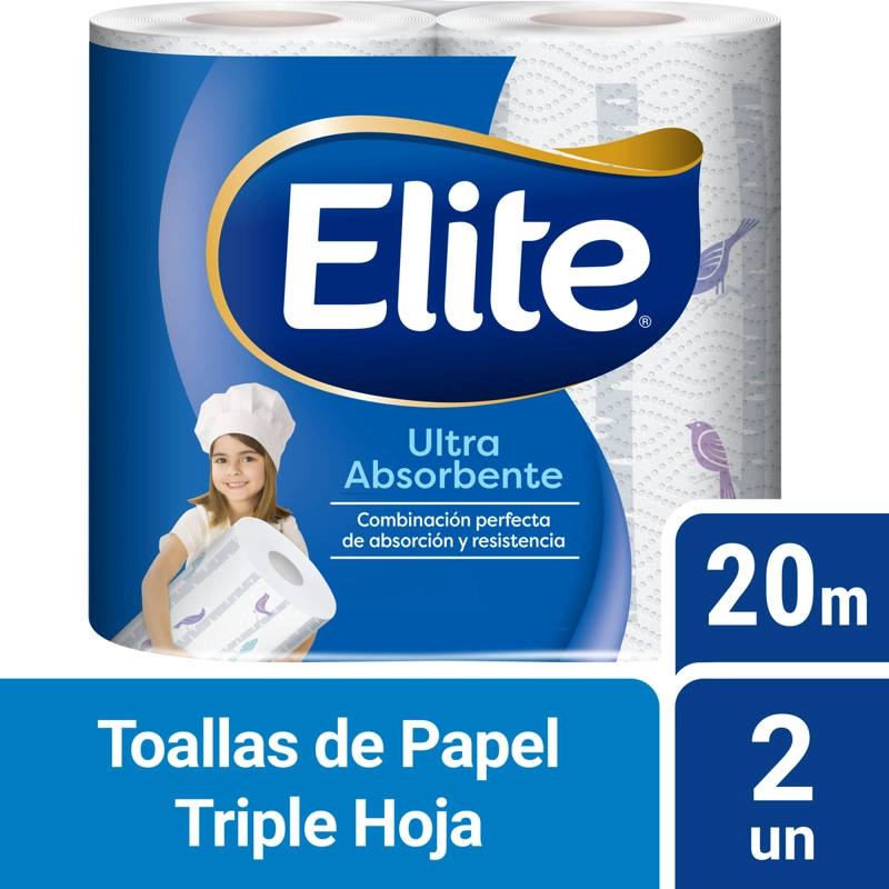 TOALLA DE PAPEL ELITE DECO MAXI ROLLO 2 UN 20 MT - 2
