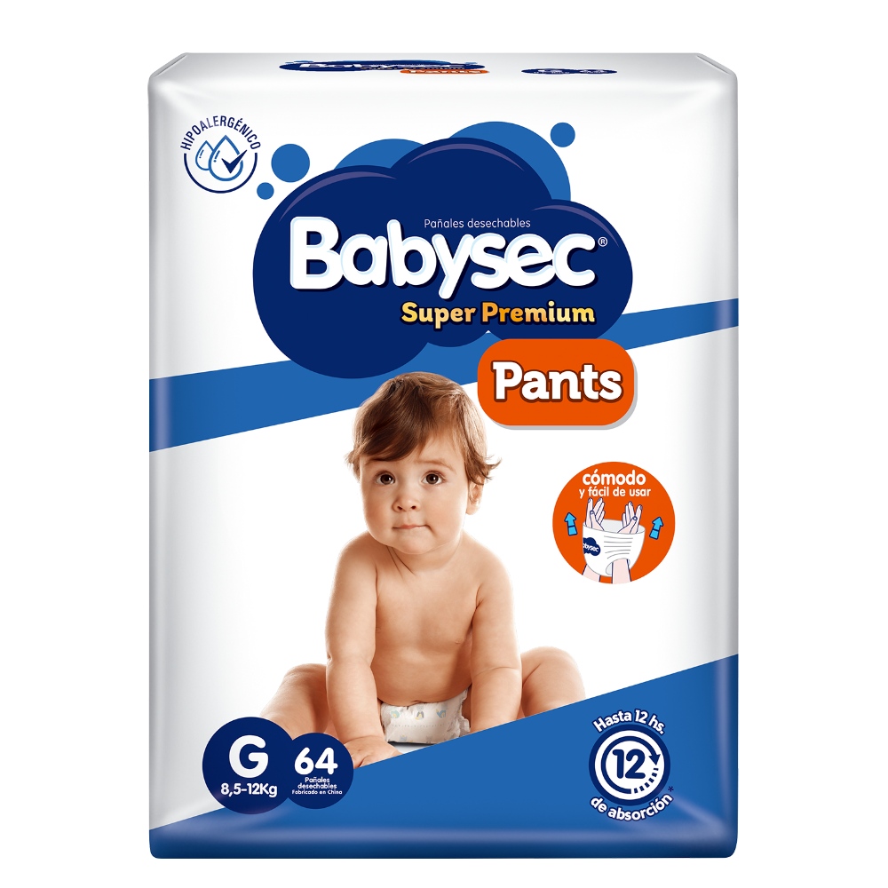 3 PAQUETES PANTS BABYSEC SUPER PREMIUM 192 UN TALLA G - 2