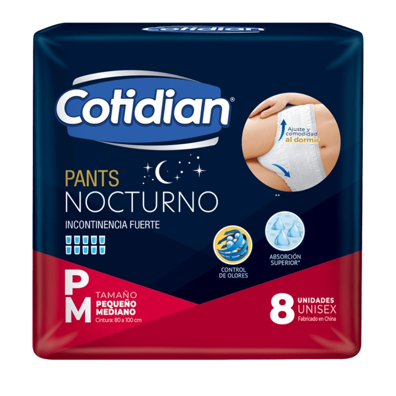 PANTS NOCTURNOS COTIDIAN INCONTINENCIA FUERTE 8 UN P/M - 2