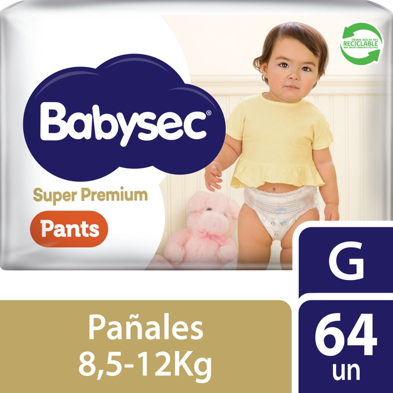 PAÑALES BABYSEC SUPER PREMIUM PANTS 64 UND G - 1