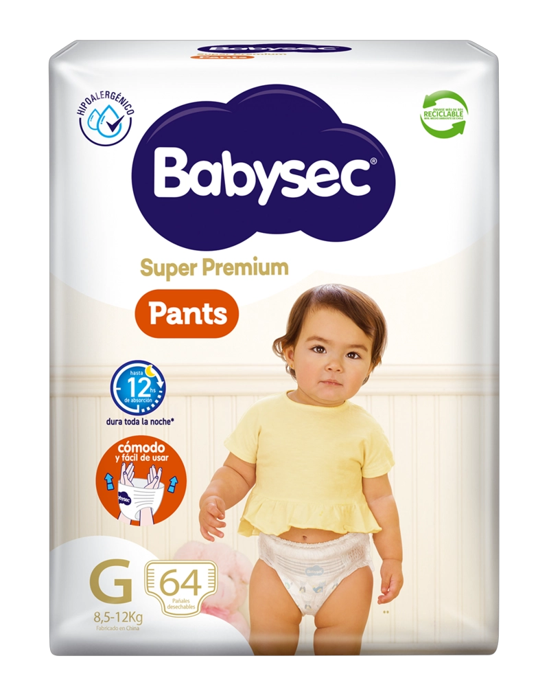PAÑALES BABYSEC SUPER PREMIUM PANTS 64 UND G - 2