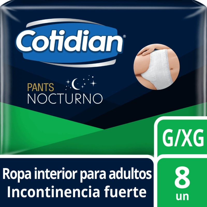PANTS NOCTURNOS COTIDIAN INCONTINENCIA FUERTE 8 UN G/XG - 1
