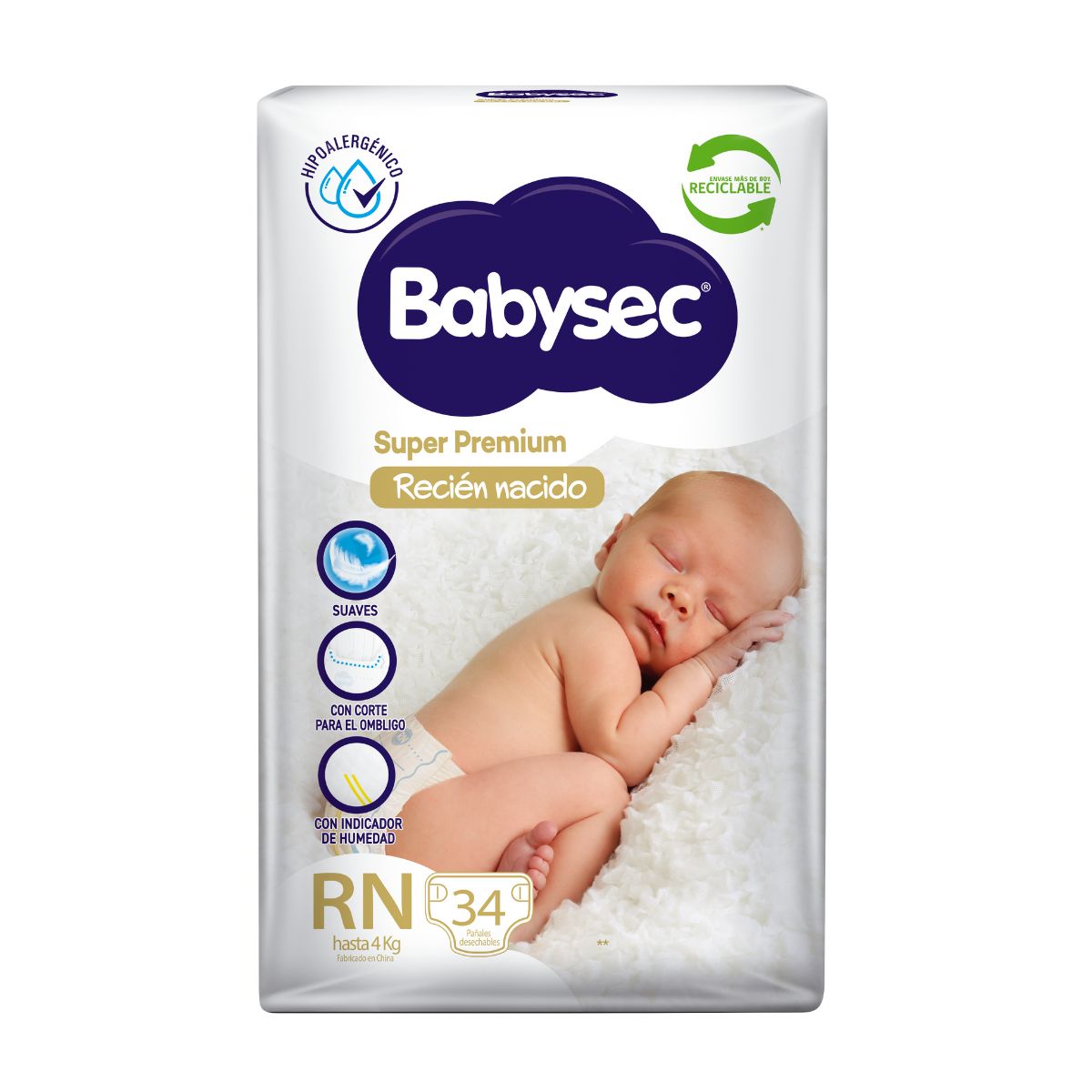 PAÑALES DE BEBE  BABYSEC RECIEN NACIDO ULTRASUAVE 34 UN RN - 2