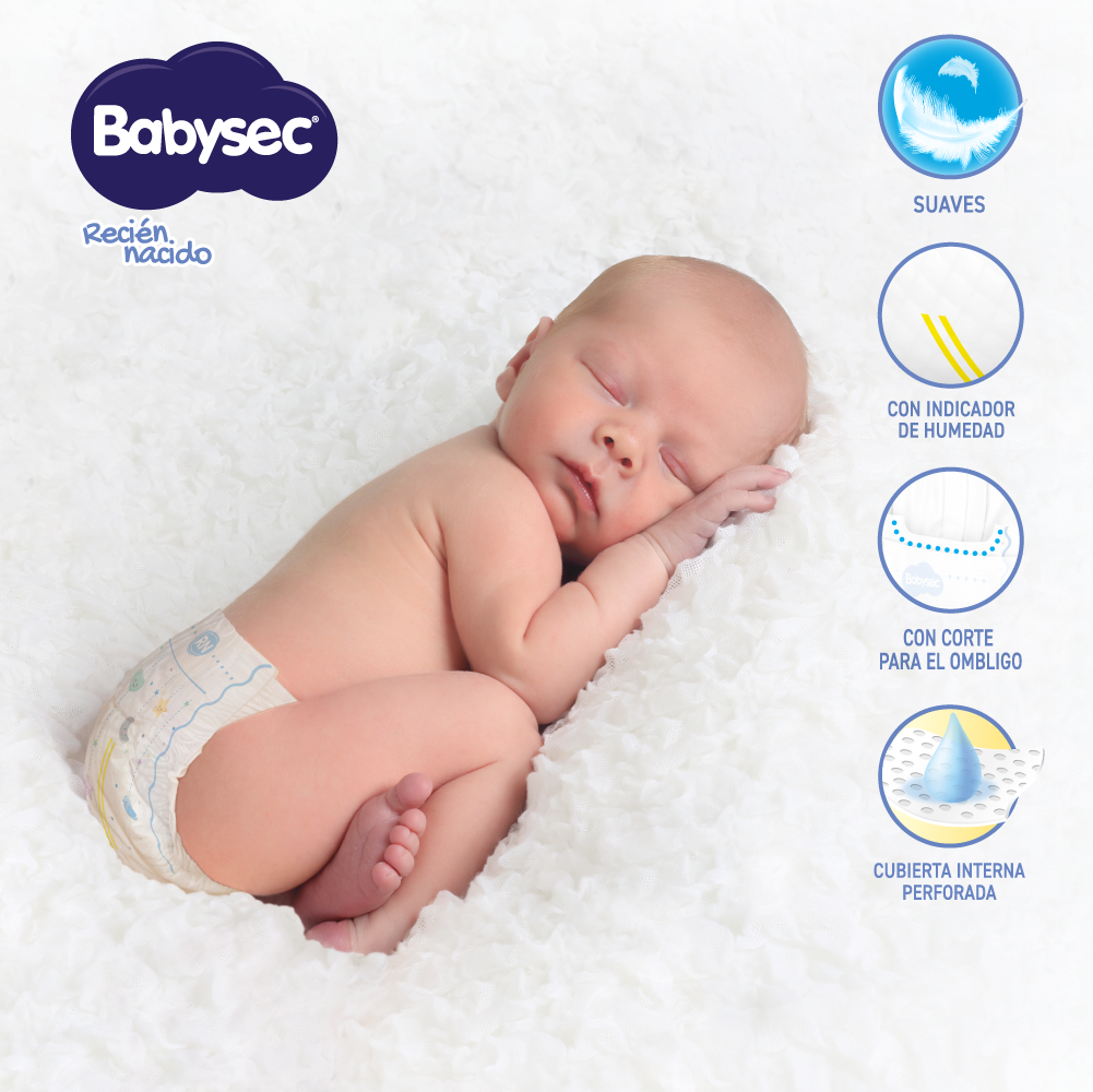 PAÑALES DE BEBE  BABYSEC RECIEN NACIDO ULTRASUAVE 34 UN RN - 4