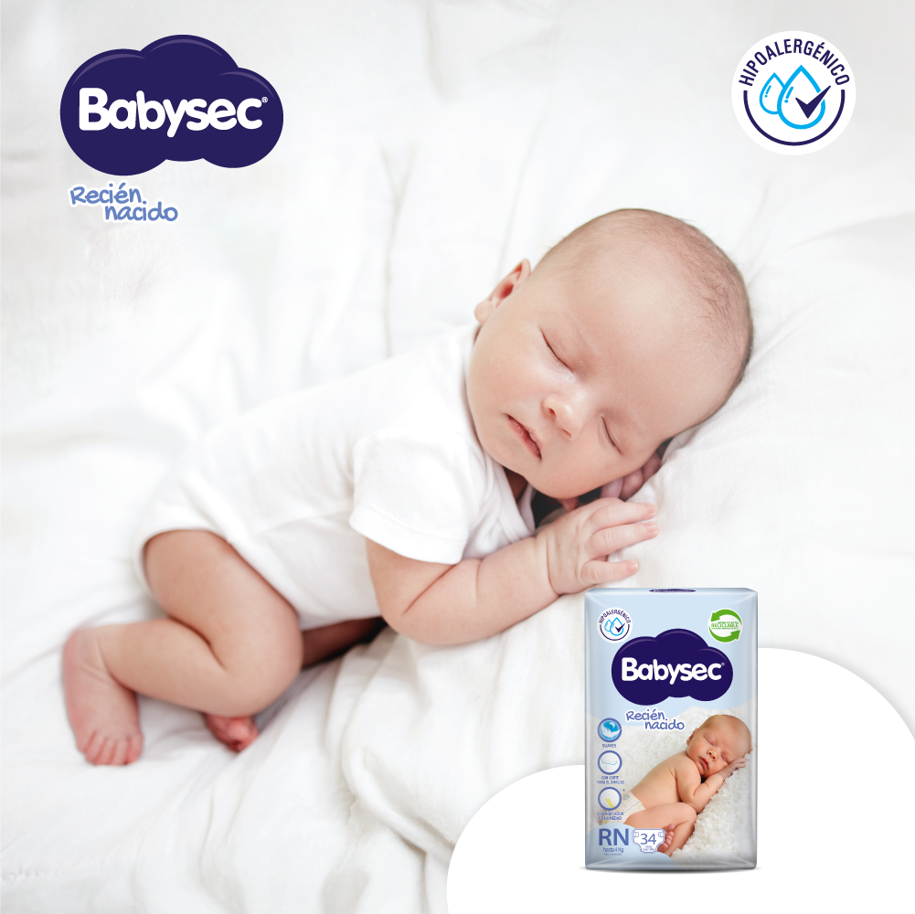 PAÑALES DE BEBE  BABYSEC RECIEN NACIDO ULTRASUAVE 34 UN RN - 5