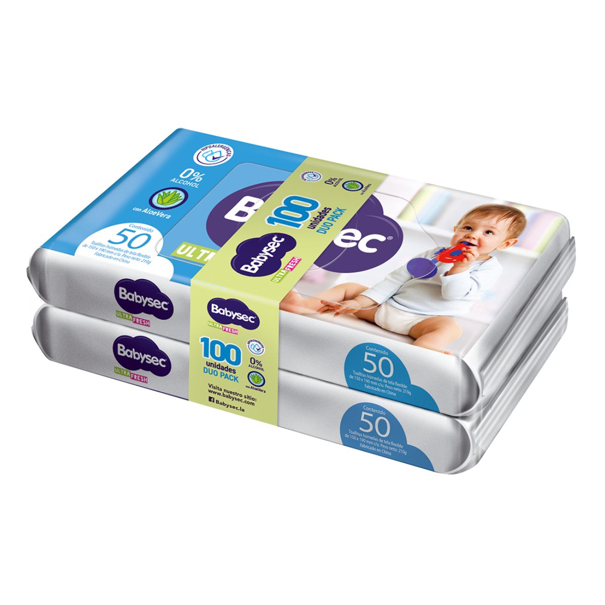TOALLITAS HUMEDAS BABYSEC ULTRA PACK 100 UN - 3