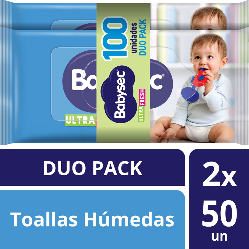 TOALLITAS HUMEDAS BABYSEC ULTRA PACK 100 UN - 4