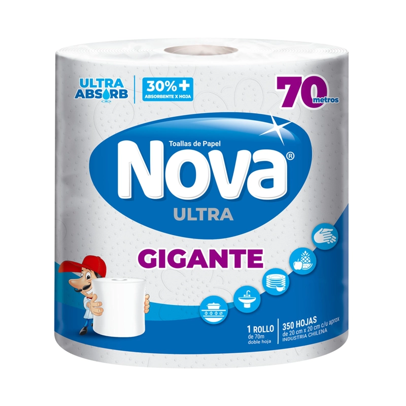 TOALLA DE PAPEL NOVA ULTRA GIGANTE 70M - 2