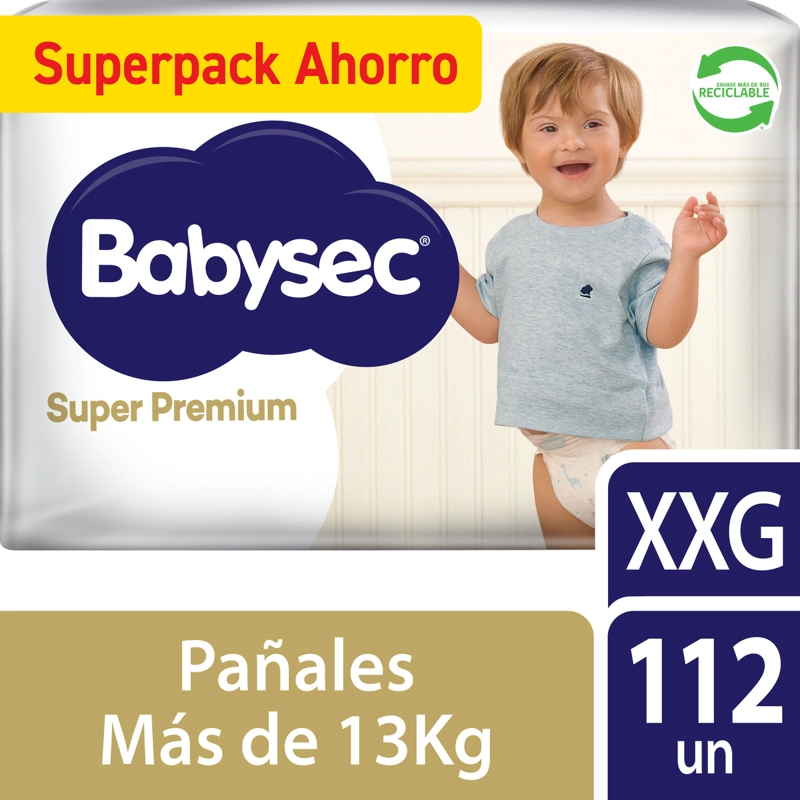 PAÑAL BABYSEC SUPER PREMIUM XXG 112UN - 1