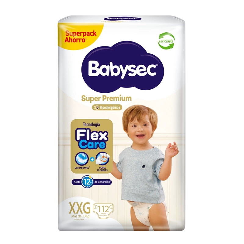 PAÑAL BABYSEC SUPER PREMIUM XXG 112UN - 2
