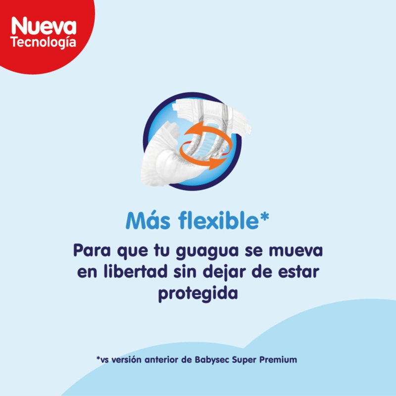 PAÑALES DE BEBE  BABYSEC SUPER PREMIUM CUIDADO TOTAL 54 UN XG - 8