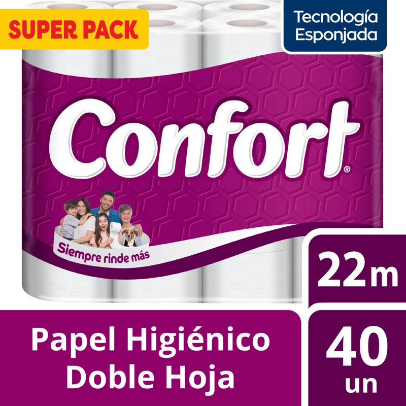 PAPEL HIGIENICO ROLLO CONFORT 40 UN - 2