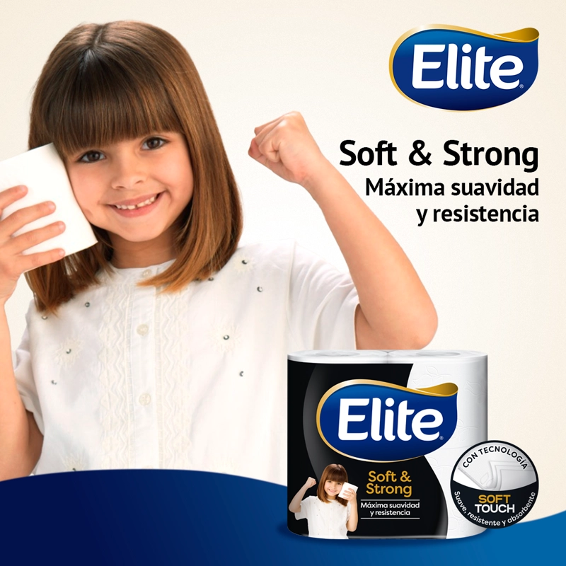 PAPEL HIGIE NICO ELITE TRIPLE HOJA SOFT & STRONG 12 UN 40 MT - 3