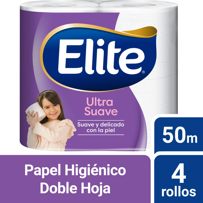 PAPEL HIGIE NICO ELITE DOBLE HOJA ULTRA 4 UN 50 MT - 1