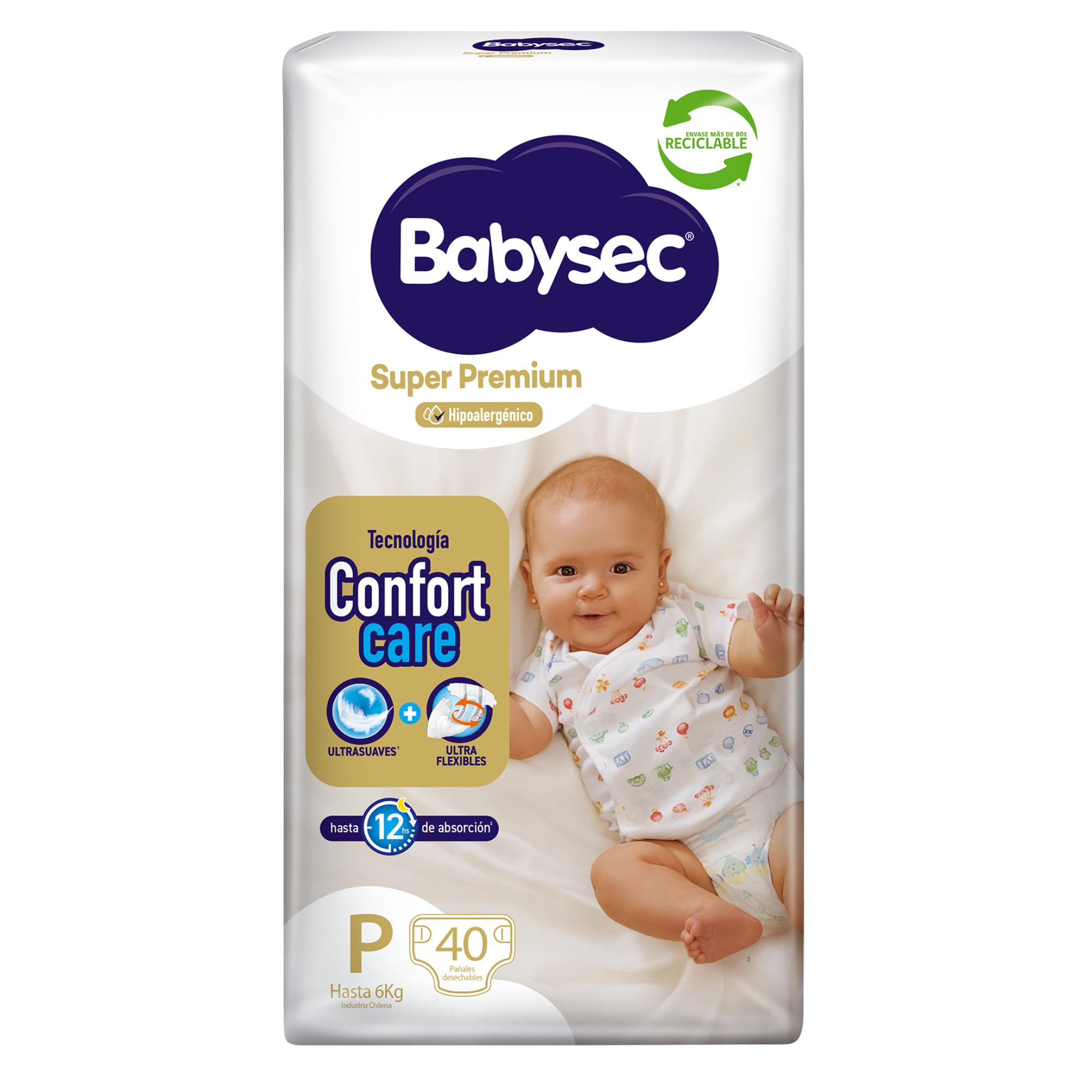 PAÑALES DE BEBE  BABYSEC SUPER PREMIUM CUIDADO TOTAL 40 UN P - 2