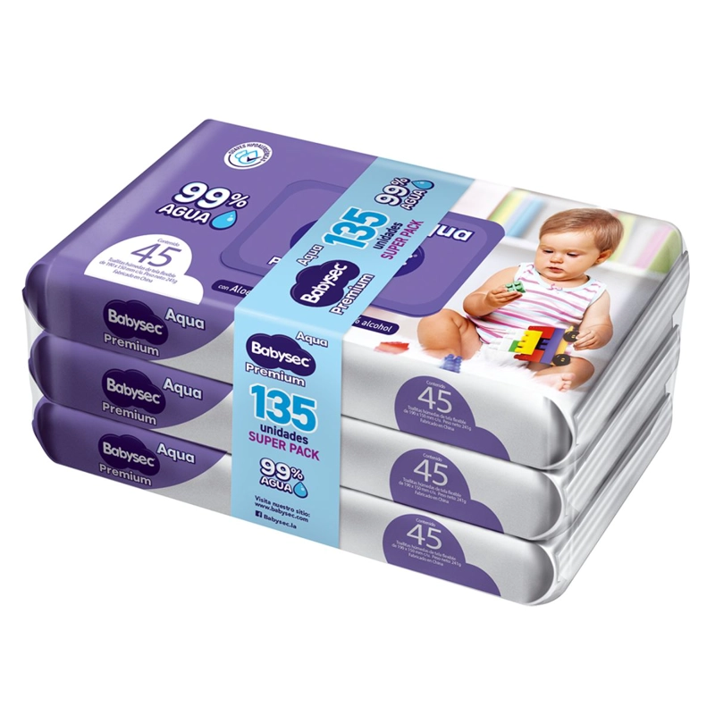 TOALLAS HUMEDAS BABYSEC PREMIUM PACK 135 UN - 2