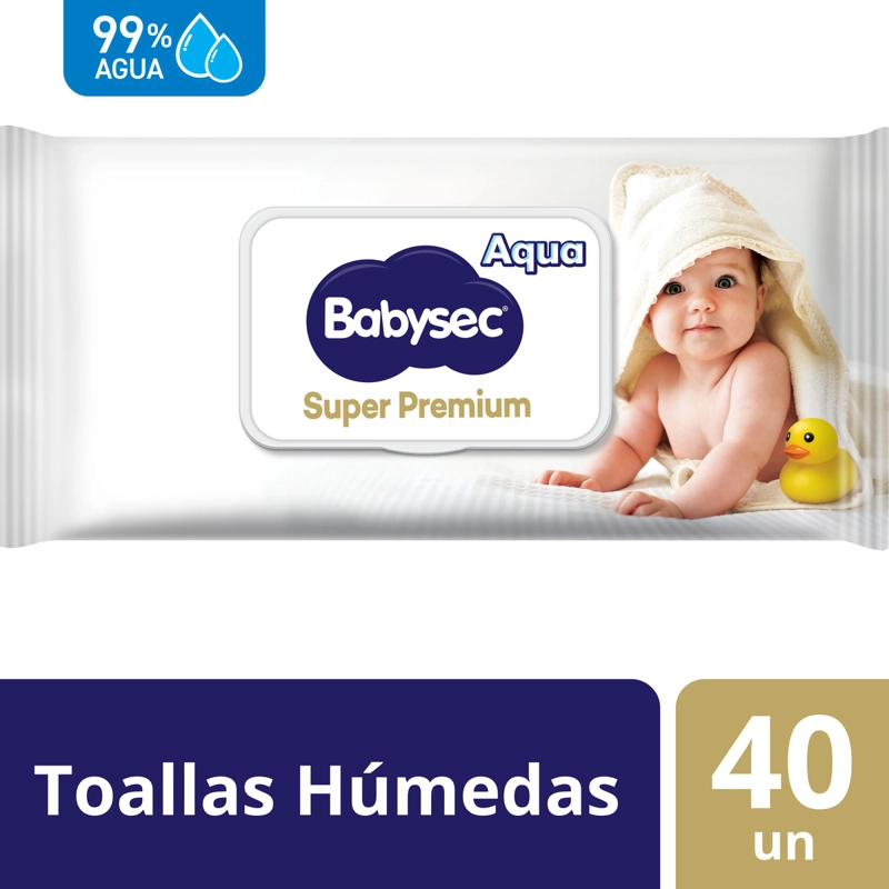 TOALLAS HUMEDAS BABYSEC SUPER PREMIUM CUIDADO SENSIBLE 40 UN - 1