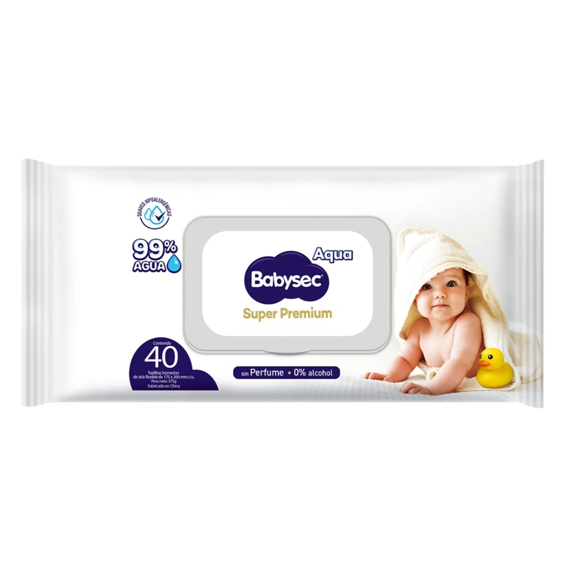 TOALLAS HUMEDAS BABYSEC SUPER PREMIUM CUIDADO SENSIBLE 40 UN - 2