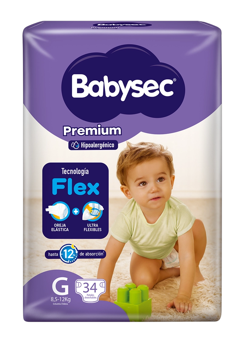 PAÑALES DE BEBE  BABYSEC PREMIUM TALLA G X34 - 2