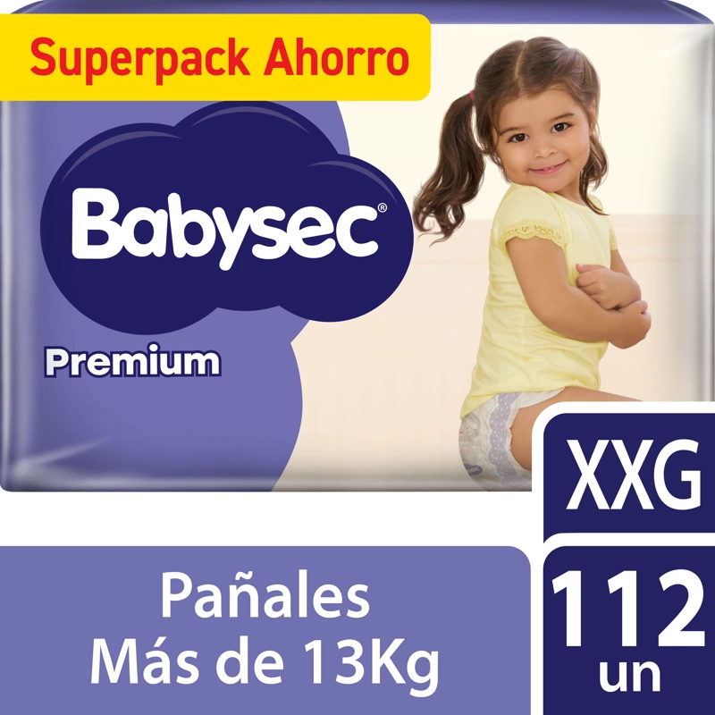 PAÑALES DE BEBE  BABYSEC PREMIUM TALLA XXG X112 - 1