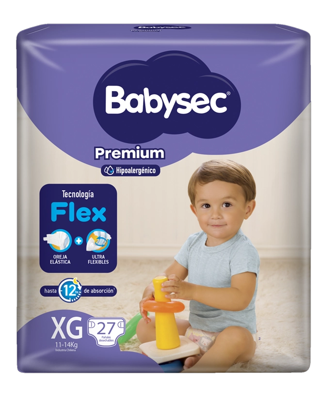 PAÑALES DE BEBE  BABYSEC PREMIUM TALLA XG X27 - 2