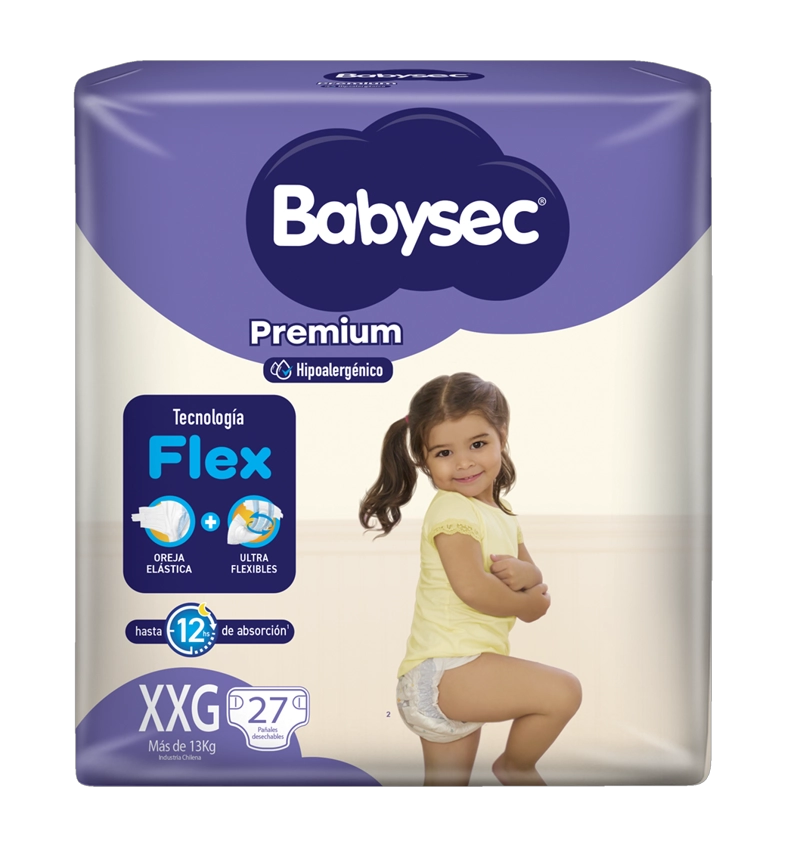 PAÑALES DE BEBE  BABYSEC PREMIUM TALLA XXG X27 - 2