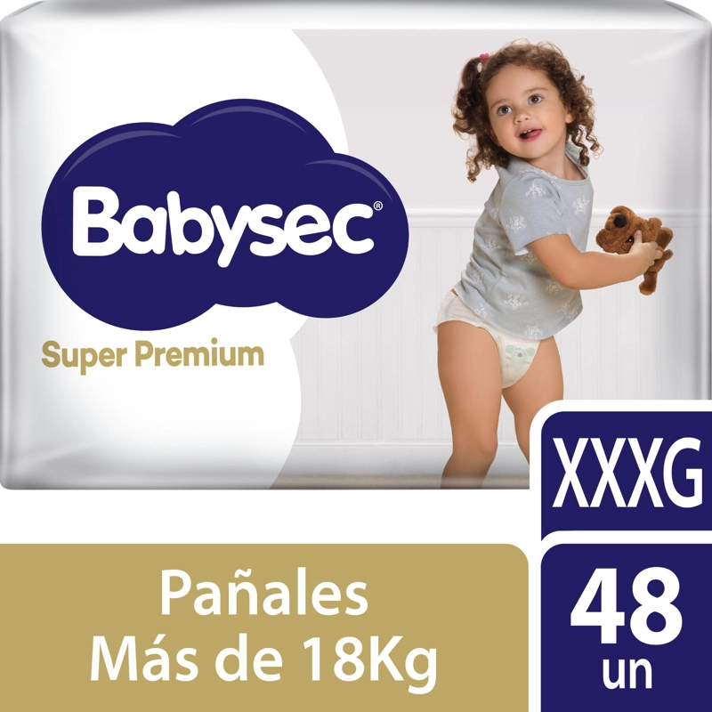 PAÑAL DE BEBE  BABYSEC SUPER PREMIUM  XXXG 48UN - 2