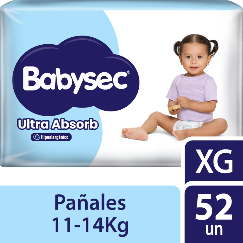 PAÑAL DE BEBE  BABYSEC ULTRA ABSORB XG 52UN - 1