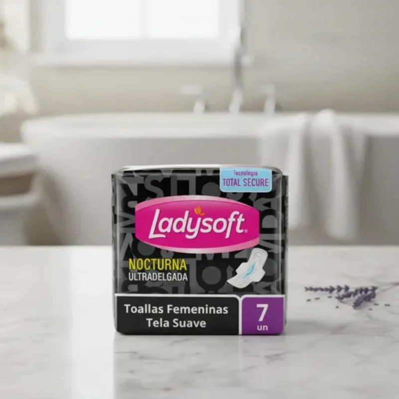 TOALLA FEMENINA LADYSOFT NOCTURNA ULTRADELGADAS SUAVE X7 - 2